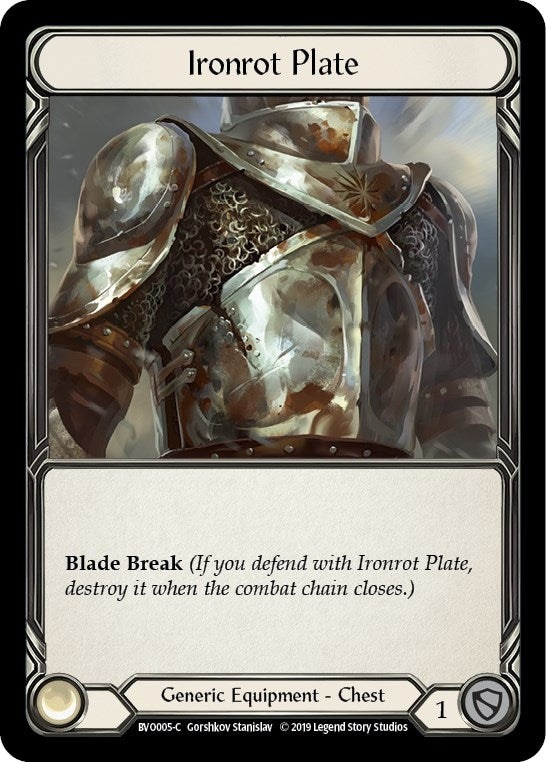 Image for Ironrot Plate (BVO005) (Hero Deck: Bravo) - Flesh and Blood TCG