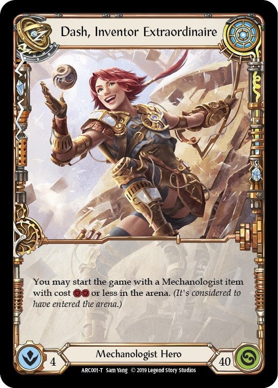 Image for Dash, Inventor Extraordinaire // Teklo Plasma Pistol (ARC001 // ARC003) (Arcane Rising) - Flesh and Blood TCG