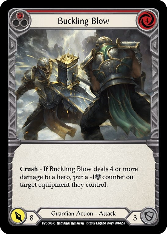 Image for Buckling Blow (Red) (BVO008) (Hero Deck: Bravo) - Flesh and Blood TCG