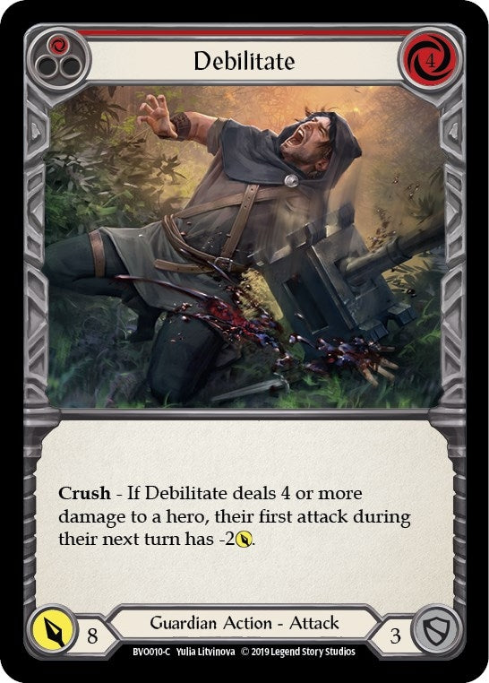 Image for Debilitate (Red) (BVO010) (Hero Deck: Bravo) - Flesh and Blood TCG