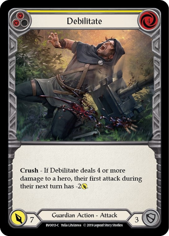 Image for Debilitate (Yellow) (BVO013) (Hero Deck: Bravo) - Flesh and Blood TCG
