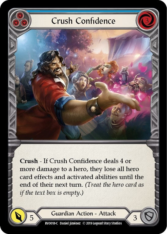 Image for Crush Confidence (Blue) (BVO018) (Hero Deck: Bravo) - Flesh and Blood TCG