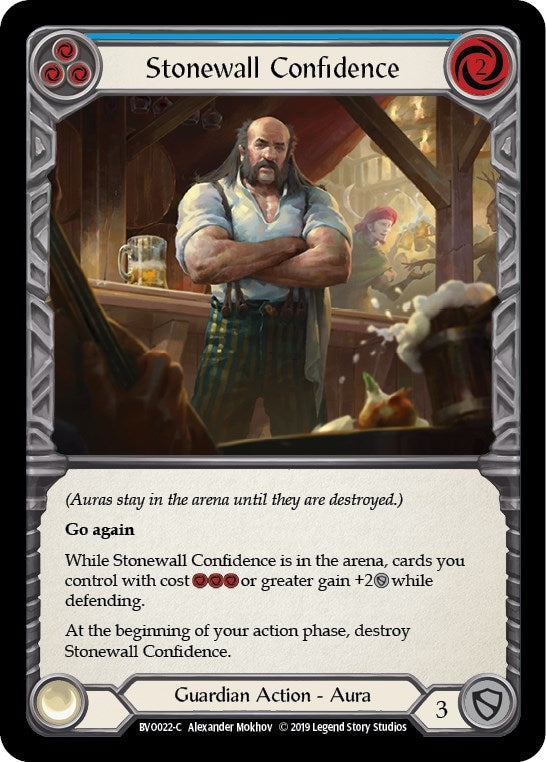 Image for Stonewall Confidence (Blue) (BVO022) (Hero Deck: Bravo) - Flesh and Blood TCG