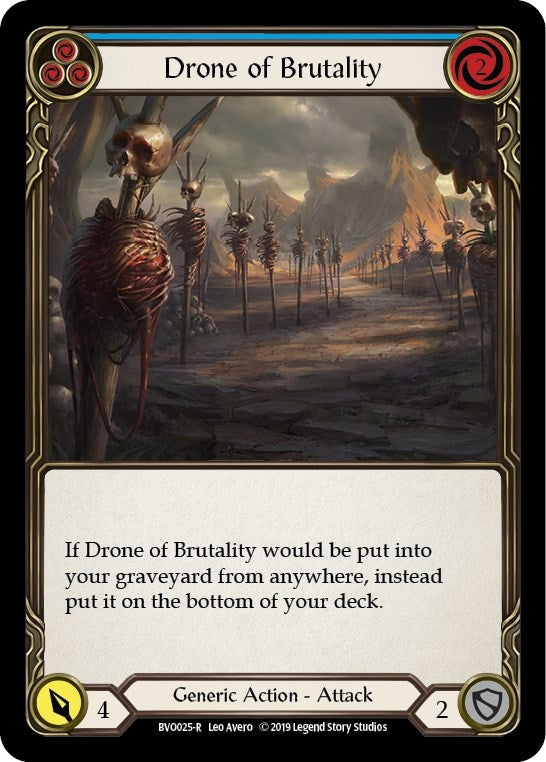 Image for Drone of Brutality (Blue) (BVO025) (Hero Deck: Bravo) - Flesh and Blood TCG