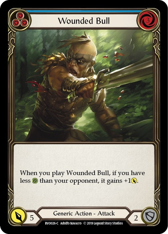 Image for Wounded Bull (Blue) (BVO026) (Hero Deck: Bravo) - Flesh and Blood TCG