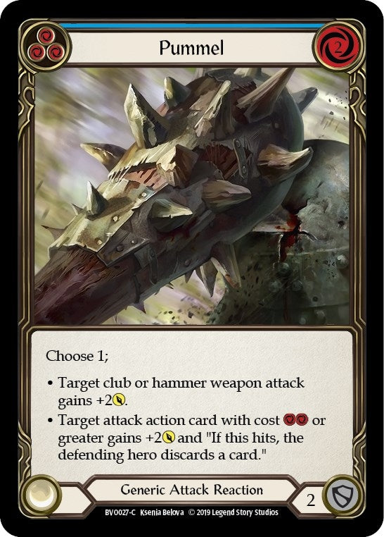 Image for Pummel (Blue) (BVO027) (Hero Deck: Bravo) - Flesh and Blood TCG