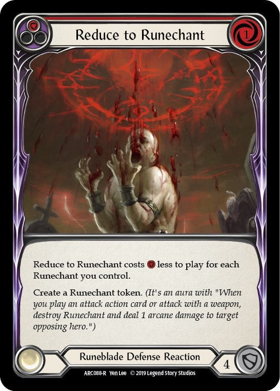 Image for Reduce to Runechant (Red) (ARC088) (Arcane Rising) - Flesh and Blood TCG
