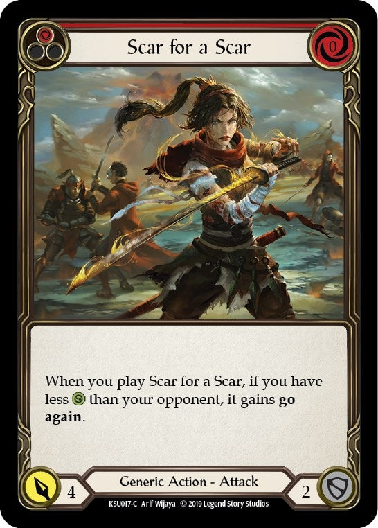 Image for Scar for a Scar (Red) (KSU017) (Hero Deck: Katsu) - Flesh and Blood TCG