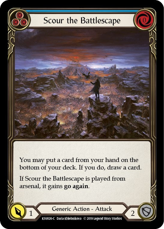 Image for Scour the Battlescape (Blue) (KSU026) (Hero Deck: Katsu) - Flesh and Blood TCG