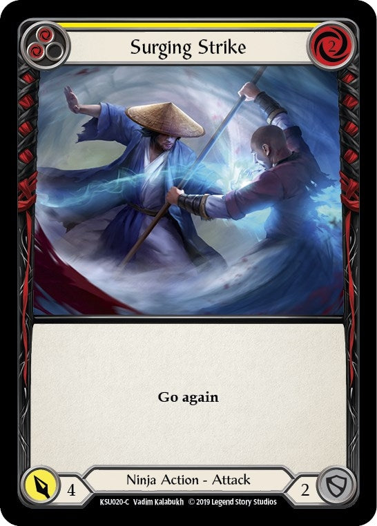 Image for Surging Strike (Yellow) (KSU020) (Hero Deck: Katsu) - Flesh and Blood TCG
