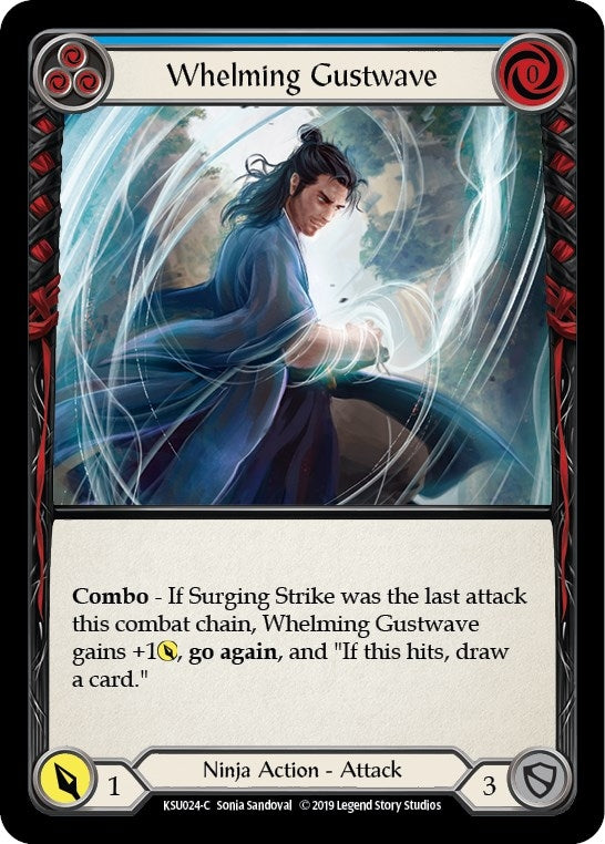 Image for Whelming Gustwave (Blue) (KSU024) (Hero Deck: Katsu) - Flesh and Blood TCG