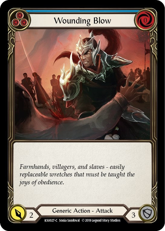 Image for Wounding Blow (Blue) (KSU027) (Hero Deck: Katsu) - Flesh and Blood TCG