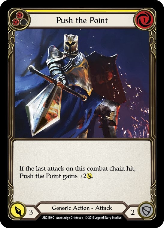 Image for Push the Point (Yellow) (ARC189) (Arcane Rising) - Flesh and Blood TCG