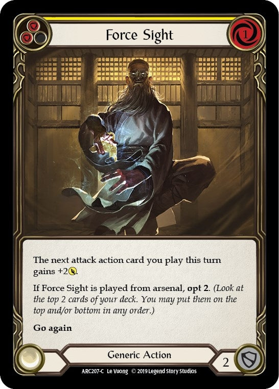 Image for Force Sight (Yellow) (ARC207) (Arcane Rising) - Flesh and Blood TCG