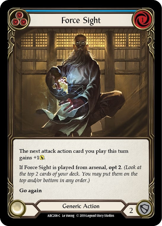 Image for Force Sight (Blue) (ARC208) (Arcane Rising) - Flesh and Blood TCG