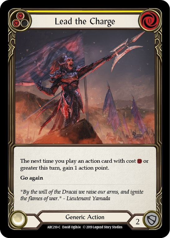 Image for Lead the Charge (Yellow) (ARC210) (Arcane Rising) - Flesh and Blood TCG