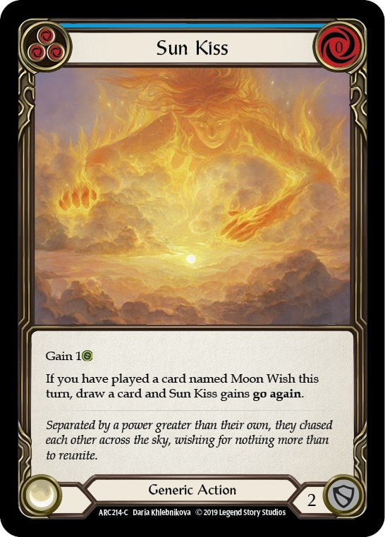 Image for Sun Kiss (Blue) (ARC214) (Arcane Rising) - Flesh and Blood TCG