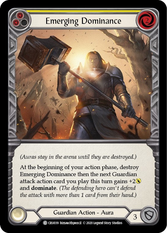 Image for Emerging Dominance (Yellow) (CRU039) (Crucible of War) - Flesh and Blood TCG