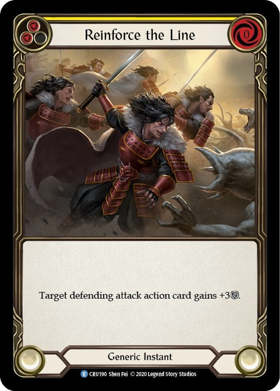 Image for Reinforce the Line (Yellow) (CRU190) (Crucible of War) - Flesh and Blood TCG