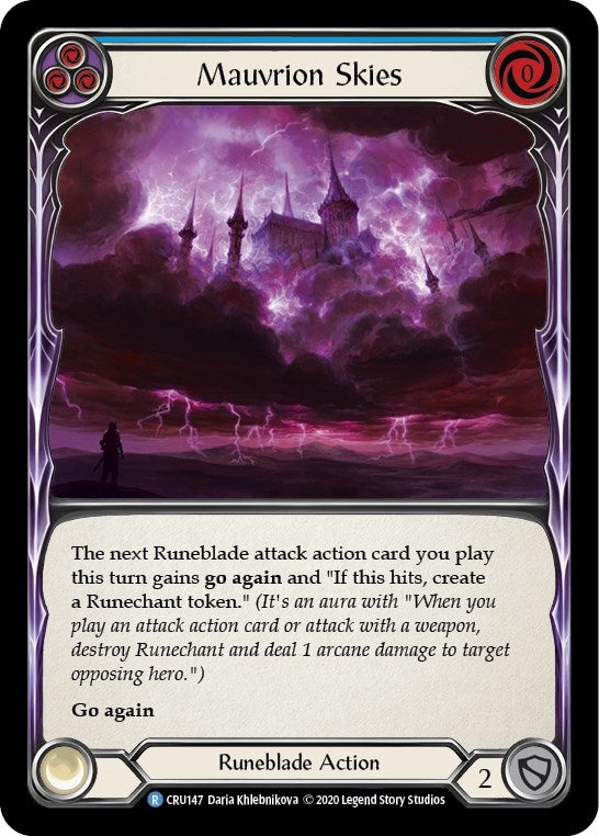 Image for Mauvrion Skies (Blue) (CRU147) (Crucible of War) - Flesh and Blood TCG