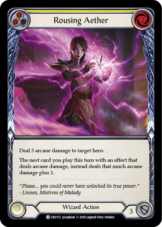 Image for Rousing Aether (Yellow) (CRU172) (Crucible of War) - Flesh and Blood TCG