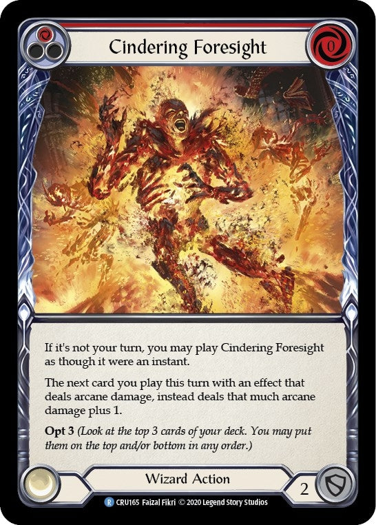 Image for Cindering Foresight (Red) (CRU165) (Crucible of War) - Flesh and Blood TCG