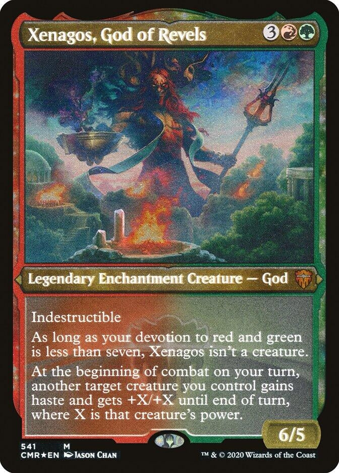 Image for Xenagos, God of Revels (Foil Etched) (541) [Commander Legends]