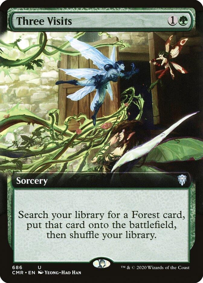 Image for Three Visits (Extended Art) (686) [Commander Legends]