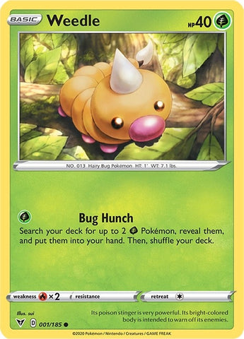 Image for Weedle (001/185) - Pokemon