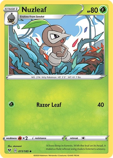 Image for Nuzleaf (011/185) [SWSH04: Vivid Voltage]