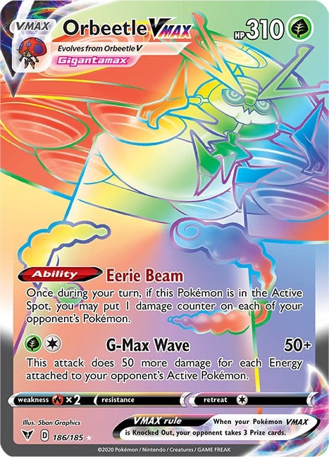 Image for Orbeetle VMAX (Secret) (186/185) [SWSH04: Vivid Voltage]