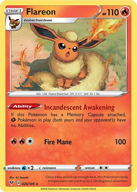 Image for Flareon (026/185) [SWSH04: Vivid Voltage]