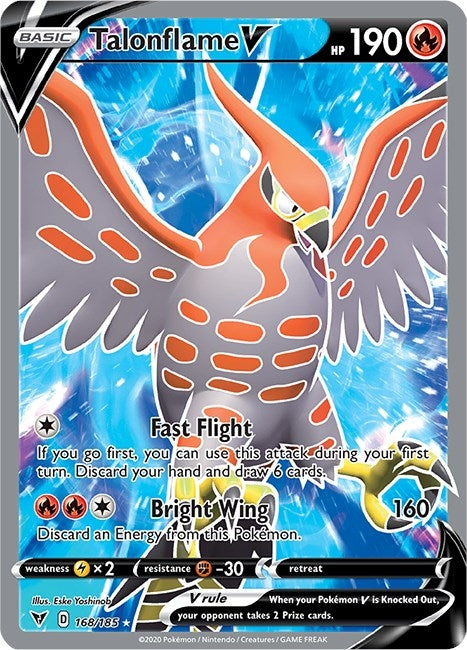 Image for Talonflame V (Full Art) (168/185) [SWSH04: Vivid Voltage]