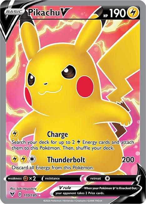 Image for Pikachu V (Full Art) (170/185) [SWSH04: Vivid Voltage]