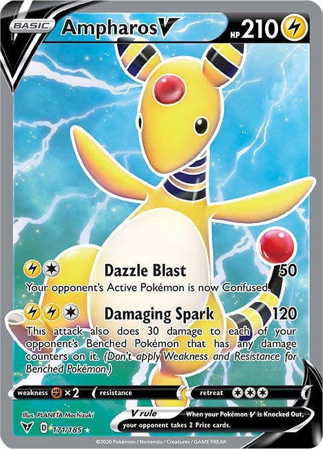 Image for Ampharos V (Full Art) (171/185) [SWSH04: Vivid Voltage]