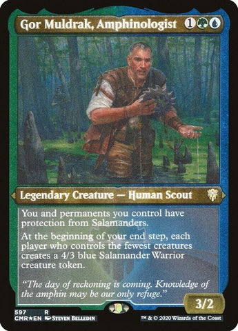 Image for Gor Muldrak, Amphinologist (Foil Etched) (597) [Commander Legends]