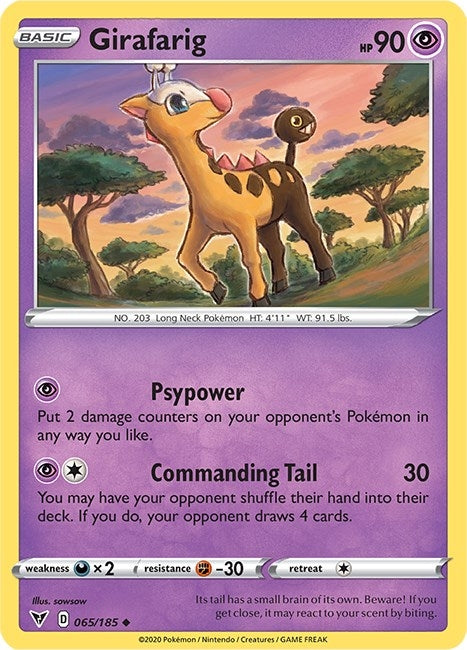 Image for Girafarig (065/185) [SWSH04: Vivid Voltage]