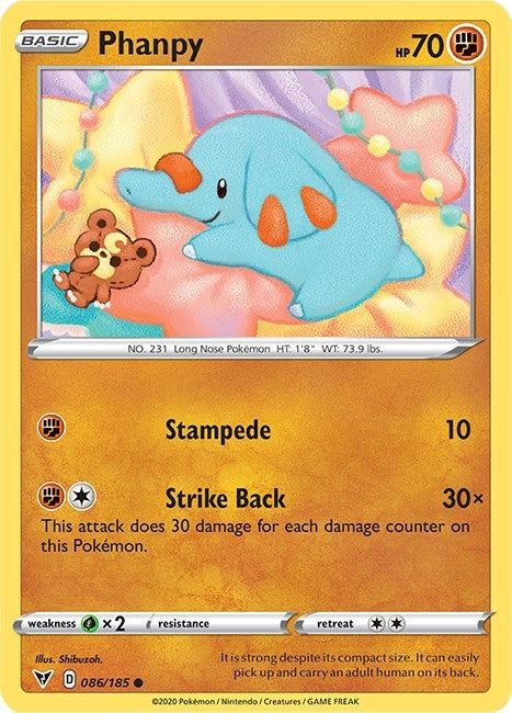 Image for Phanpy (086/185) [SWSH04: Vivid Voltage]