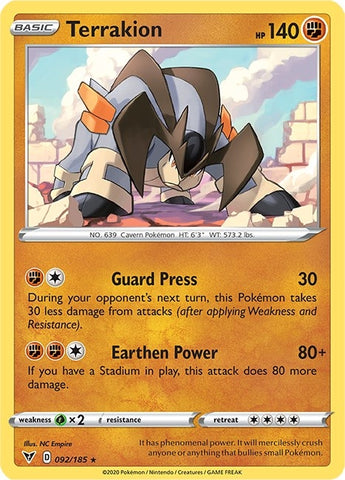 Image for Terrakion (092/185) - Pokemon