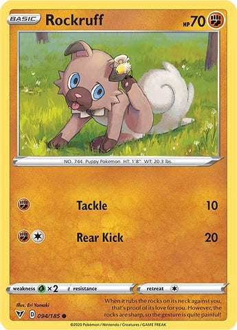 Image for Rockruff (094/185) [SWSH04: Vivid Voltage]