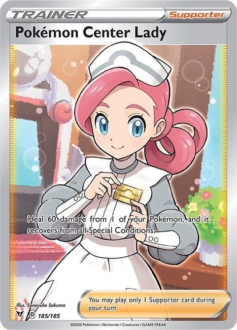 Image for Pokemon Center Lady (Full Art) (185/185) [SWSH04: Vivid Voltage]