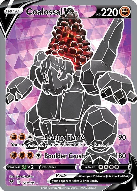 Image for Coalossal V (Full Art) (173/185) [SWSH04: Vivid Voltage]