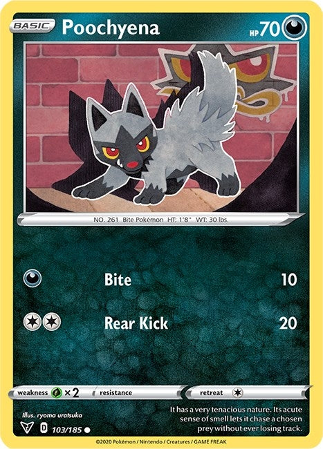 Image for Poochyena (103/185) [SWSH04: Vivid Voltage]