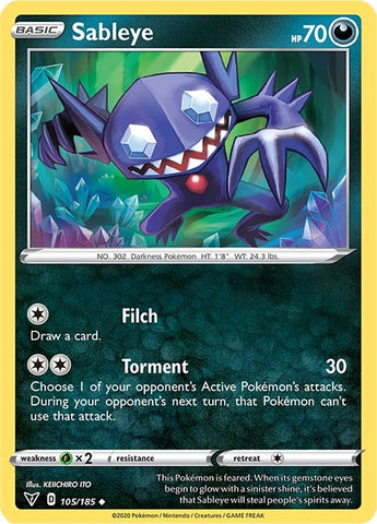 Image for Sableye (105/185) [SWSH04: Vivid Voltage]