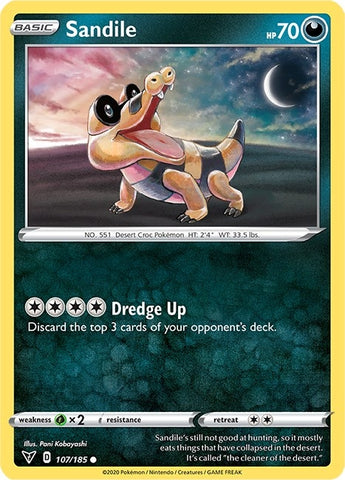 Image for Sandile (107/185) - Pokemon