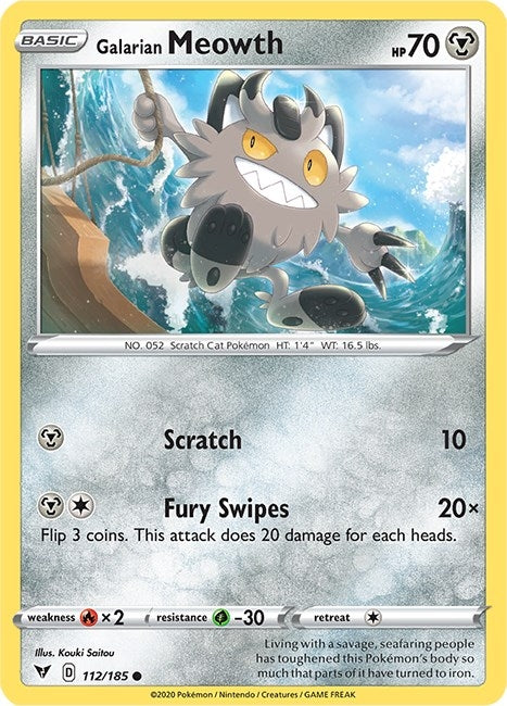 Image for Galarian Meowth (112/185) [SWSH04: Vivid Voltage]