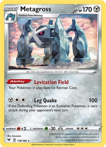 Image for Metagross (118/185) [SWSH04: Vivid Voltage]
