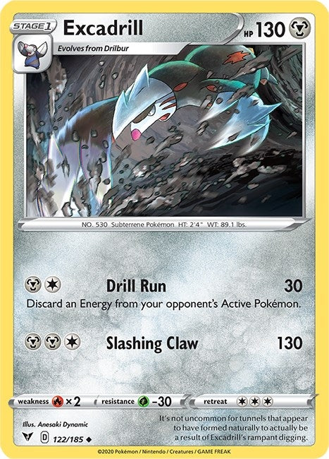 Image for Excadrill (122/185) [SWSH04: Vivid Voltage]