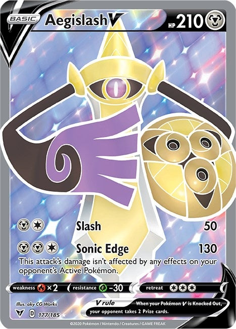 Image for Aegislash V (Full Art) (177/185) [SWSH04: Vivid Voltage]