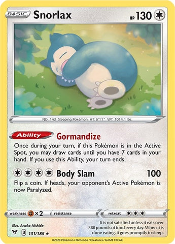 Image for Snorlax (131/185) [SWSH04: Vivid Voltage]